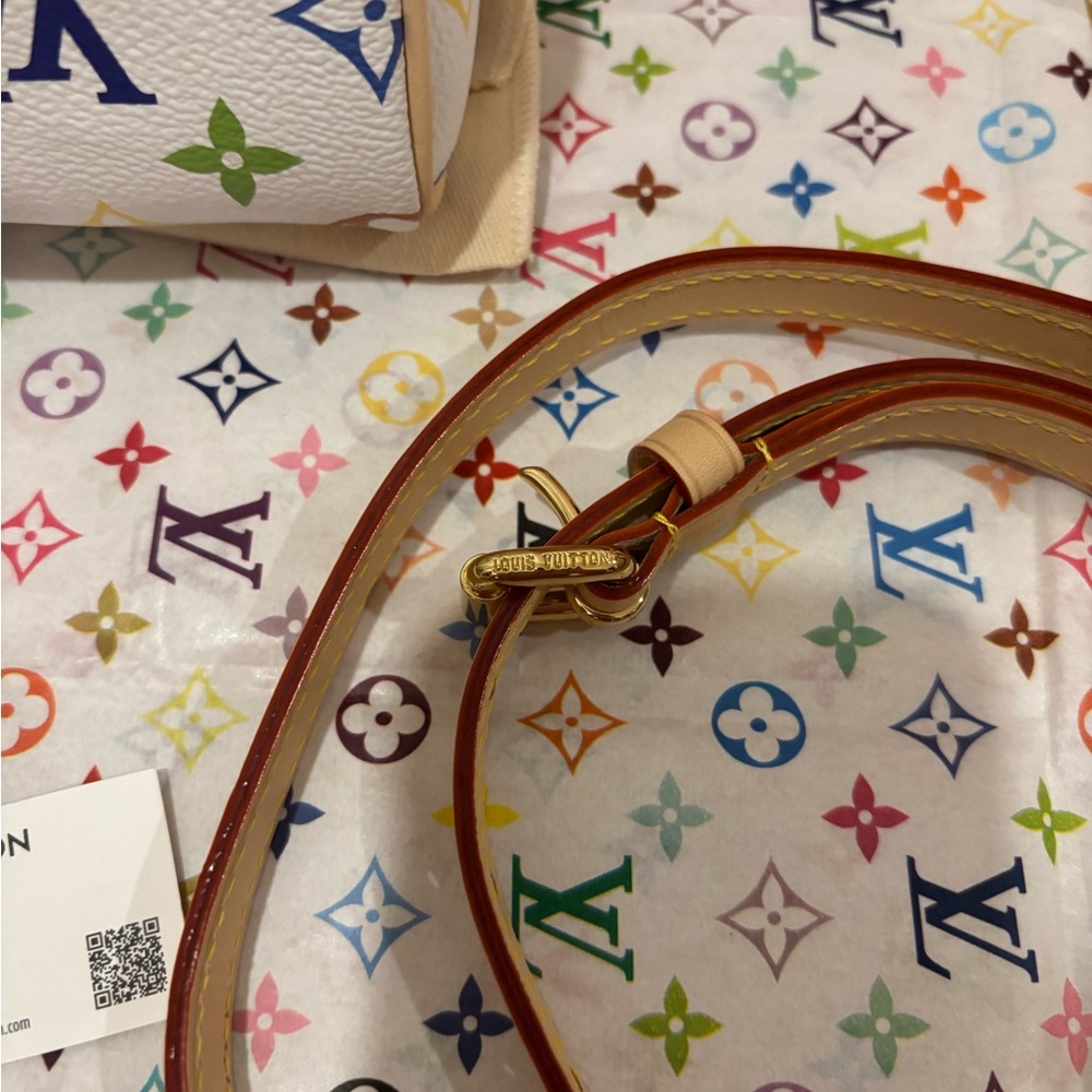 ***SOLD*** Louis Vuitton X Murakami 2025 White Multicolor Speedy Nano- NIB - Picture 15 of 15